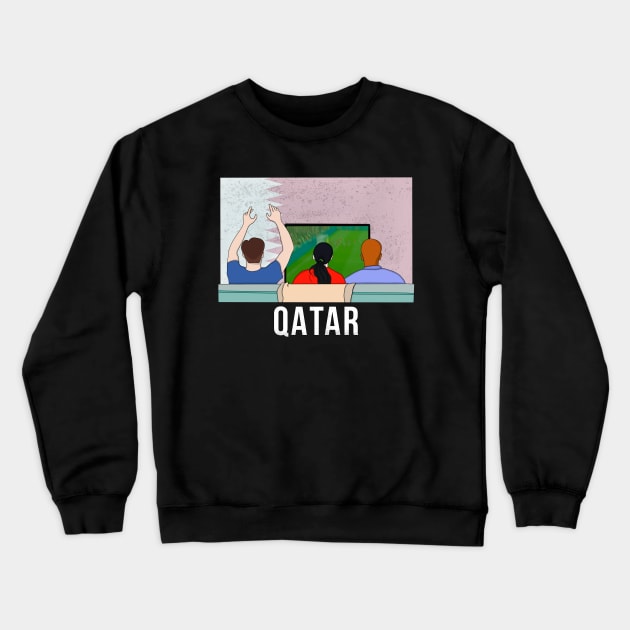 Qatar Fans Crewneck Sweatshirt by DiegoCarvalho